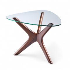 Adrian Pearsall Adrian Pearsall for Craft Associates Mid Century Walnut Jacks Side Table Pair - 4417776