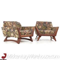 Adrian Pearsall Adrian Pearsall for Craft Associates Mid Century Walnut Lounge Chairs Pair - 3683906