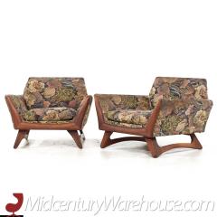 Adrian Pearsall Adrian Pearsall for Craft Associates Mid Century Walnut Lounge Chairs Pair - 3683907