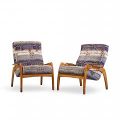 Adrian Pearsall Adrian Pearsall for Craft Associates Mid Century Walnut Lounge Chairs Pair - 4594935