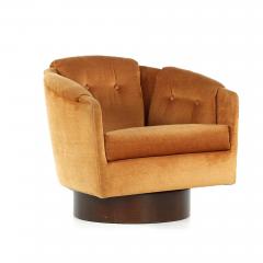 Adrian Pearsall Adrian Pearsall for Craft Associates Mid Century Walnut Swivel Chair - 3694481