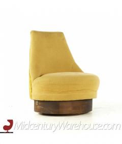 Adrian Pearsall Adrian Pearsall for Craft Associates Mid Century Walnut Swivel Chairs Pair - 3047751