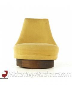Adrian Pearsall Adrian Pearsall for Craft Associates Mid Century Walnut Swivel Chairs Pair - 3047764