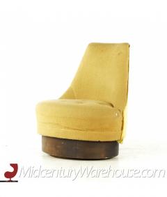 Adrian Pearsall Adrian Pearsall for Craft Associates Mid Century Walnut Swivel Chairs Pair - 3047765