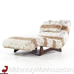 Adrian Pearsall Adrian Pearsall for Craft Associates Mid Century Walnut Wave Chaise - 3683829