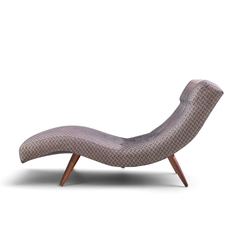 Adrian Pearsall Adrian Pearsall for Craft Associates Mid Century Walnut Wave Chaise - 4751619