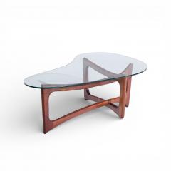 Adrian Pearsall Adrian Pearsall for Craft Associates Mid Century Walnut and Glass Coffee Table - 4470120