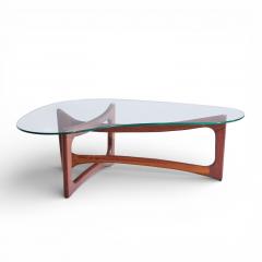 Adrian Pearsall Adrian Pearsall for Craft Associates Mid Century Walnut and Glass Coffee Table - 4470121