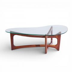 Adrian Pearsall Adrian Pearsall for Craft Associates Mid Century Walnut and Glass Coffee Table - 4470123