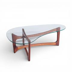 Adrian Pearsall Adrian Pearsall for Craft Associates Mid Century Walnut and Glass Coffee Table - 4470125