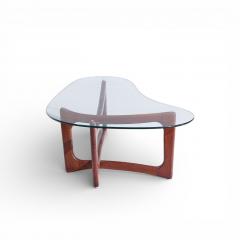 Adrian Pearsall Adrian Pearsall for Craft Associates Mid Century Walnut and Glass Coffee Table - 4470126