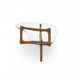 Adrian Pearsall Adrian Pearsall for Craft Associates Mid Century Walnut and Glass Coffee Table - 4528065