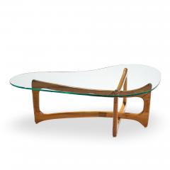 Adrian Pearsall Adrian Pearsall for Craft Associates Mid Century Walnut and Glass Coffee Table - 4528070