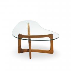Adrian Pearsall Adrian Pearsall for Craft Associates Mid Century Walnut and Glass Coffee Table - 4528072