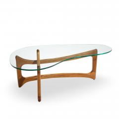 Adrian Pearsall Adrian Pearsall for Craft Associates Mid Century Walnut and Glass Coffee Table - 4528133