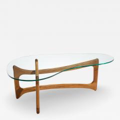 Adrian Pearsall Adrian Pearsall for Craft Associates Mid Century Walnut and Glass Coffee Table - 4528136