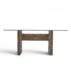 Adrian Pearsall Adrian Pearsall for Craft Associates Midcentury Brutalist Glass Top Dining Table - 4615826