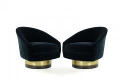 Adrian Pearsall Adrian Pearsall for Craft Associates Swivel Chairs on Brass Bases - 1064582