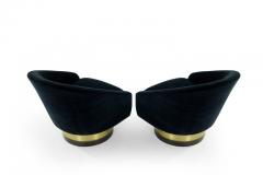 Adrian Pearsall Adrian Pearsall for Craft Associates Swivel Chairs on Brass Bases - 1064583