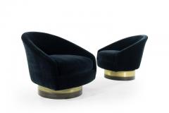 Adrian Pearsall Adrian Pearsall for Craft Associates Swivel Chairs on Brass Bases - 1064585