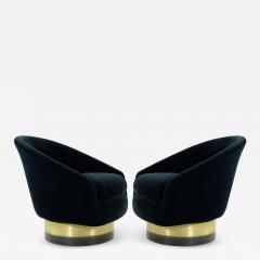 Adrian Pearsall Adrian Pearsall for Craft Associates Swivel Chairs on Brass Bases - 1065928