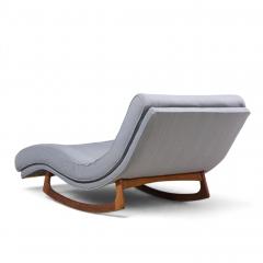 Adrian Pearsall Adrian Pearsall for Craft Associates Walnut Rocking Wave Chaise Lounge Chair - 4816224