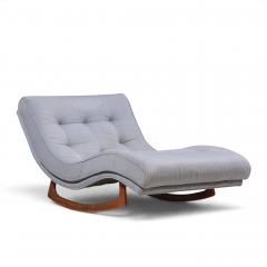 Adrian Pearsall Adrian Pearsall for Craft Associates Walnut Rocking Wave Chaise Lounge Chair - 4817114