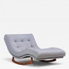 Adrian Pearsall Adrian Pearsall for Craft Associates Walnut Rocking Wave Chaise Lounge Chair - 4817143