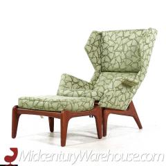 Adrian Pearsall Adrian Pearsall for Craft Associates Walnut Wingback Chair and Ottoman - 3683895