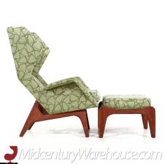 Adrian Pearsall Adrian Pearsall for Craft Associates Walnut Wingback Chair and Ottoman - 3683896