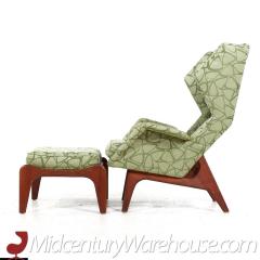 Adrian Pearsall Adrian Pearsall for Craft Associates Walnut Wingback Chair and Ottoman - 3683897