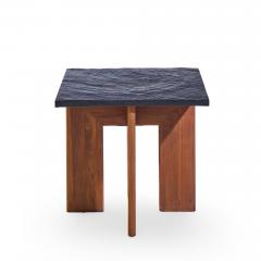 Adrian Pearsall Adrian Pearsall for Craft Associates Walnut and Slate Top Side Tables Pair - 4480207