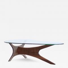 Adrian Pearsall Asymmetrical Adrian Pearsall for Craft Associates Walnut Coffee Table C 1950s - 4401784