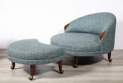 Adrian Pearsall Havana Chair and Ottoman - 3086183