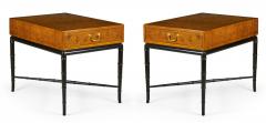 Adrian Pearsall Kittinger Company Hollywood Regency Faux Bamboo Dandelion Design End Tables - 2787421
