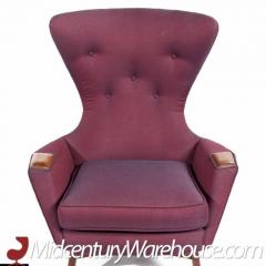 Adrian Pearsall Mid Century 2231 C Walnut Wingback Lounge Chairs Pair - 3408428