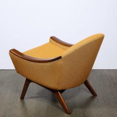 Adrian Pearsall Mid Century Modern Handrubbed Walnut Button Back Arm Chair by Adrian Pearsall - 2143964