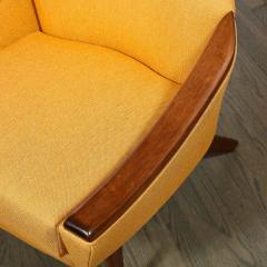 Adrian Pearsall Mid Century Modern Handrubbed Walnut Button Back Arm Chair by Adrian Pearsall - 2143988