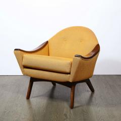 Adrian Pearsall Mid Century Modern Handrubbed Walnut Button Back Arm Chair by Adrian Pearsall - 2143993