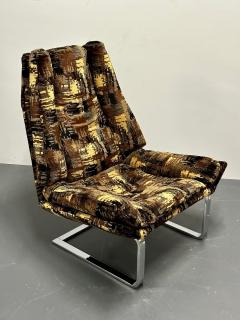 Adrian Pearsall Mid Century Modern Lounge Chair Adrian Pearsall Style American Chrome 1950s - 2814924