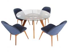 Adrian Pearsall Mid Century Modern Walnut Dining Set or Card Table by Adrian Pearsall - 2428034