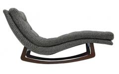 Adrian Pearsall Mid Century Modern Walnut Rocking Chaise Lounge Chair after Adrian Pearsall - 3313740