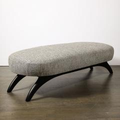 Adrian Pearsall Mid Century Oval Bench W Sculptural Ebonized Walnut Supports by Adrian Pearsall - 3819279