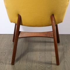 Adrian Pearsall Mid Century Walnut Back Chair in Yellow Loro Piana Cashmere by Adrian Pearsall - 2050246