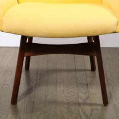 Adrian Pearsall Mid Century Walnut Back Chair in Yellow Loro Piana Cashmere by Adrian Pearsall - 2050310