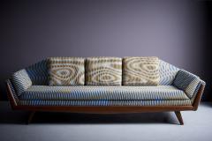 Adrian Pearsall Newly upholstered Adrian Pearsall Gondola Sofa in custom fabric USA 1960s - 3512104