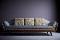 Adrian Pearsall Newly upholstered Adrian Pearsall Gondola Sofa in custom fabric USA 1960s - 3512105