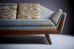 Adrian Pearsall Newly upholstered Adrian Pearsall Gondola Sofa in custom fabric USA 1960s - 3512106