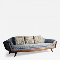 Adrian Pearsall Newly upholstered Adrian Pearsall Gondola Sofa in custom fabric USA 1960s - 3517689