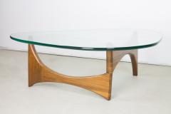 Adrian Pearsall Organic Walnut and Glass Coffee Table by Adrian Pearsall - 342785